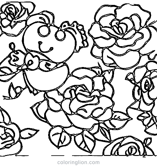 A rose Coloring Page