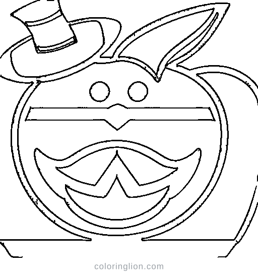 A smiling pumpkin Coloring Page