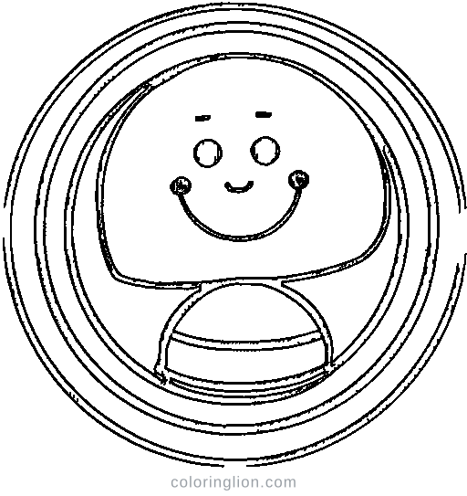 Astronaut with a flag Coloring Page
