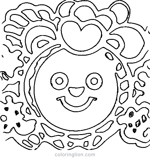 A cloud with raindrops Coloring Page