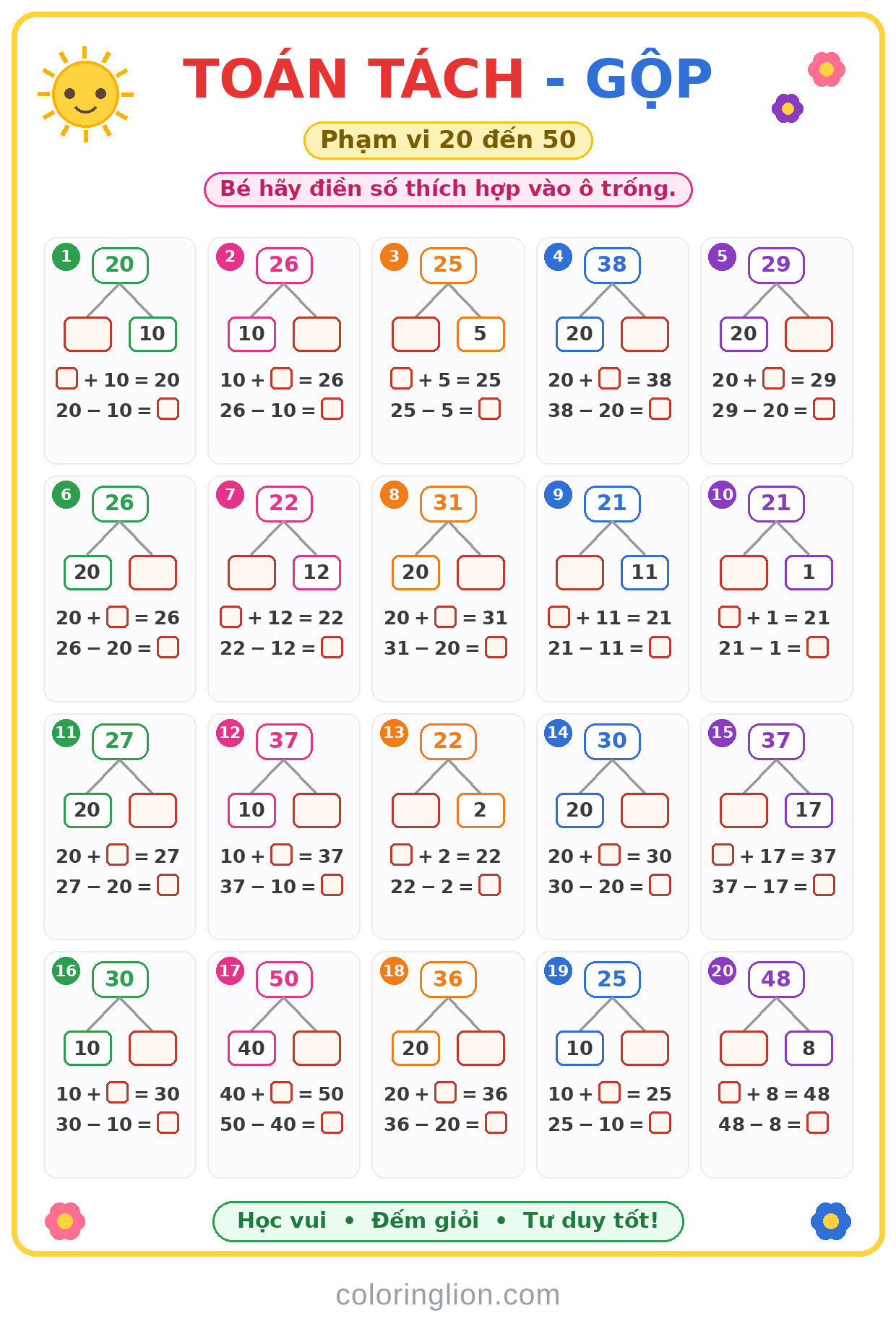Tách – Gộp số 28