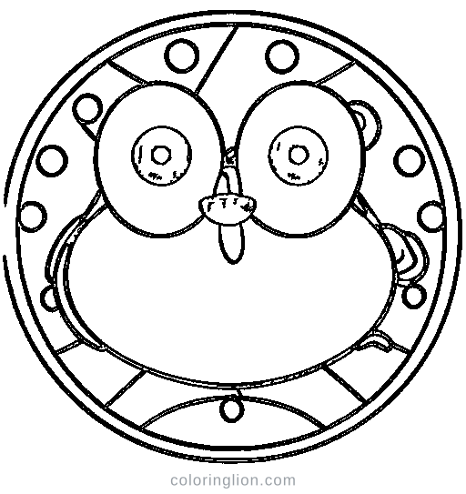 A round ladybug Coloring Page