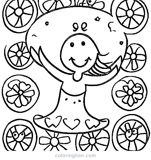 A mermaid with a starfish Coloring Page