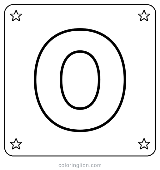 Letter O Coloring Page