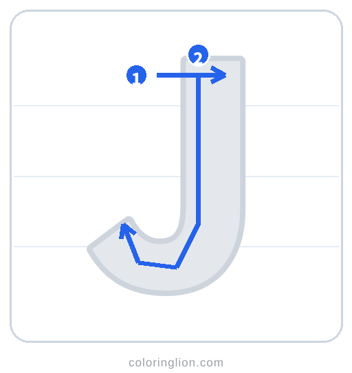 Trace Letter J