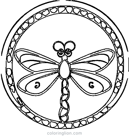 A dragonfly Coloring Page
