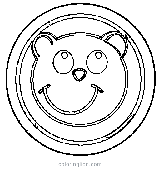 A smiling planet Earth Coloring Page