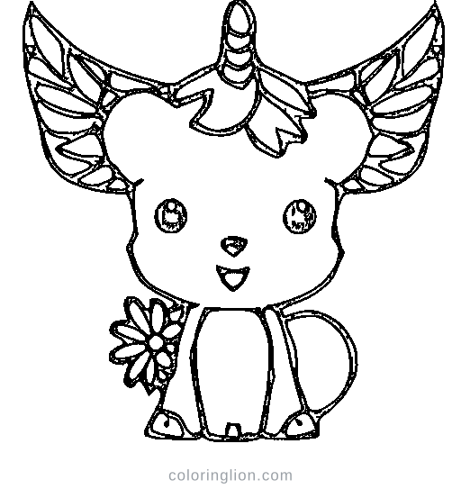 A unicorn with wings Coloring Page