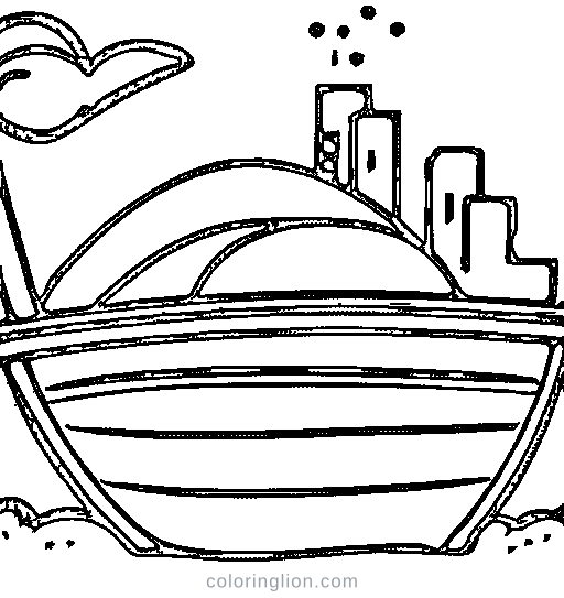 A speedboat Coloring Page