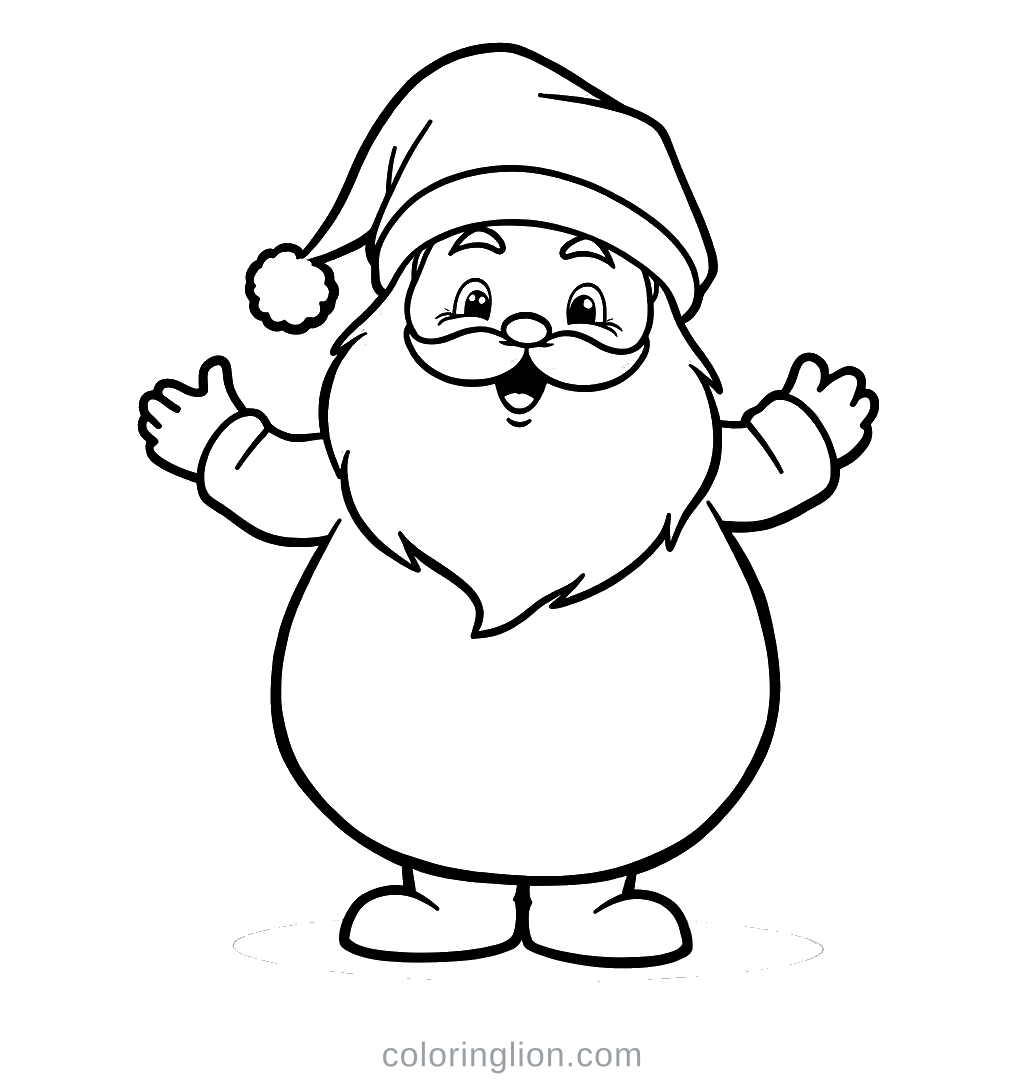 Santa Coloring Page