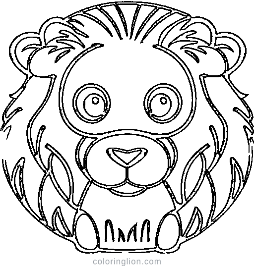 Baby lion cub Coloring Page
