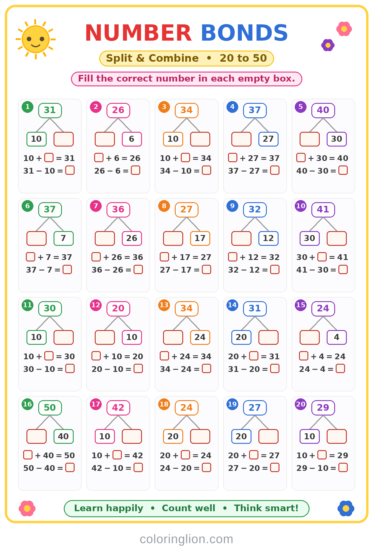 Number Bonds 23