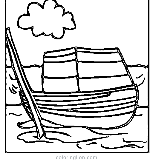 A fishing boat Coloring Page