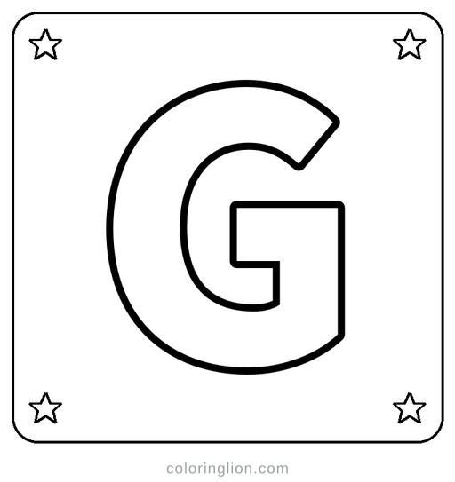 Letter G Coloring Page