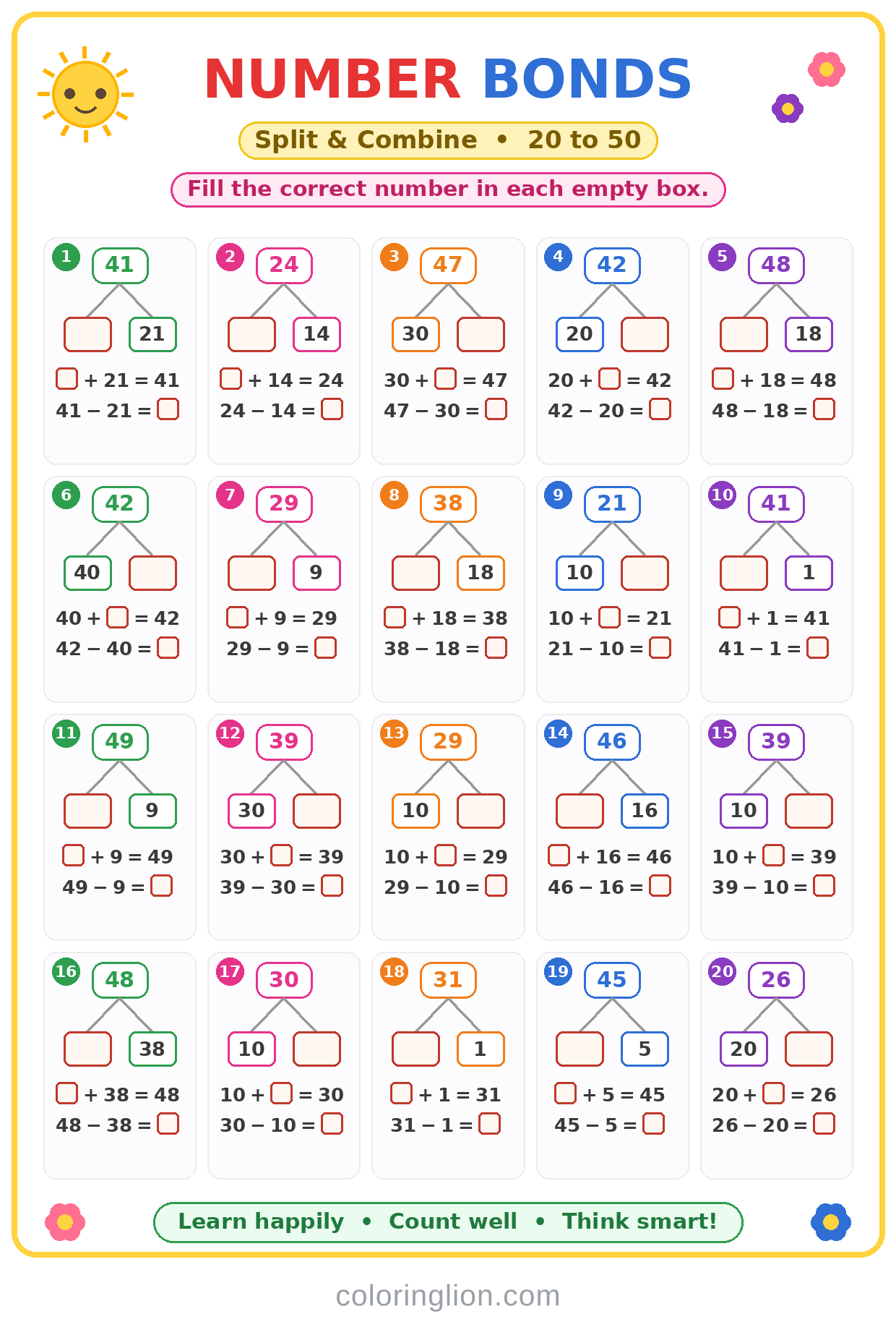 Number Bonds 04