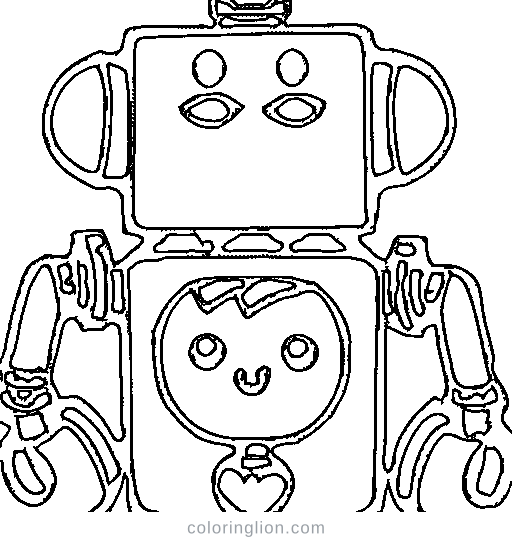A tiny helper robot Coloring Page
