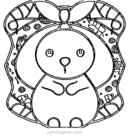 イースターバニーのぬりえ
