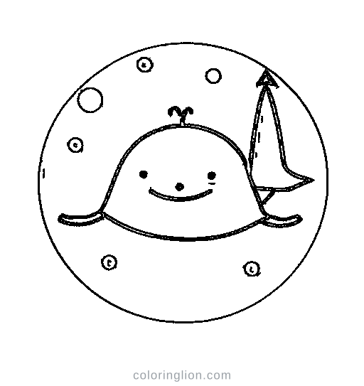 A flying saucer rocket Coloring Page