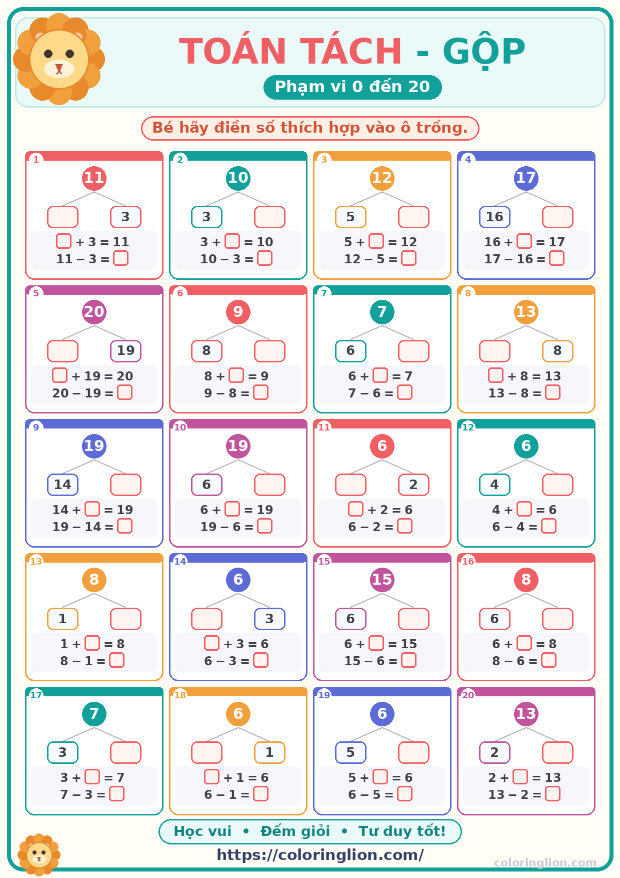 Tách – Gộp số (0–20) 15