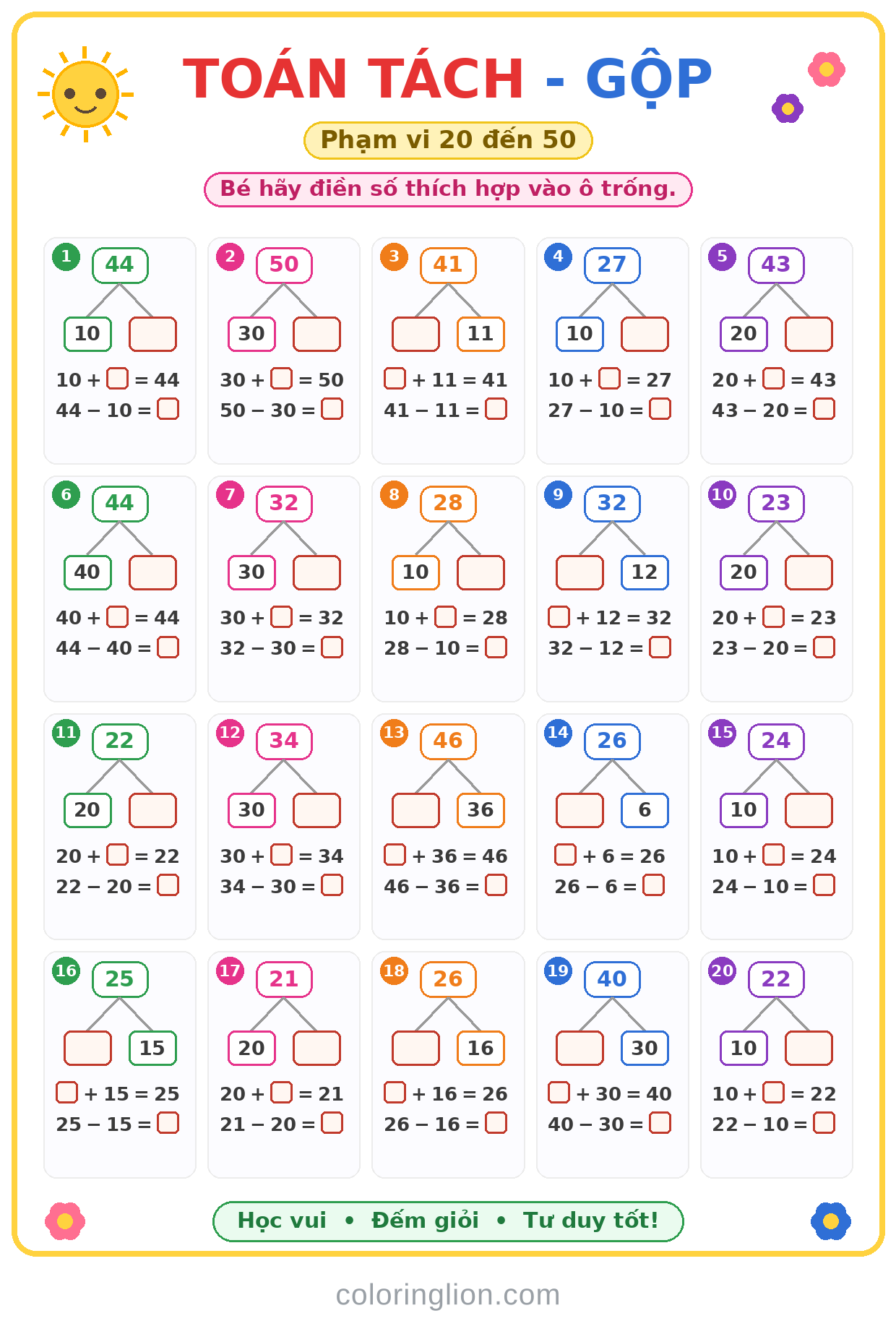 Tách – Gộp số 14