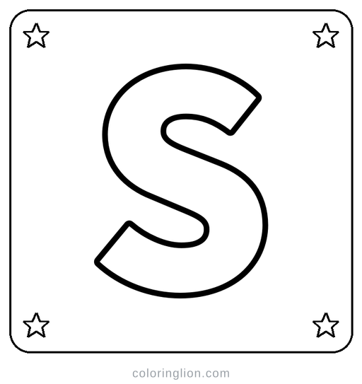 Letter S Coloring Page