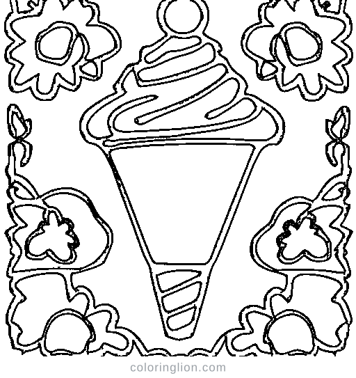 An ice cream cone Coloring Page