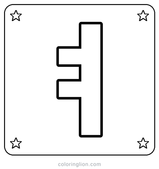 Hangul ㅕ Coloring Page