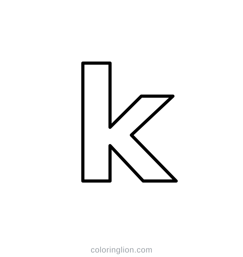 소문자 k 색칠 도안
