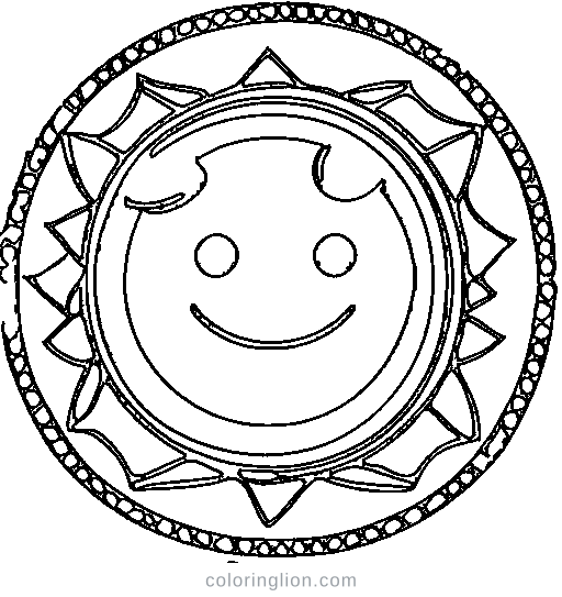 A smiling planet Earth Coloring Page