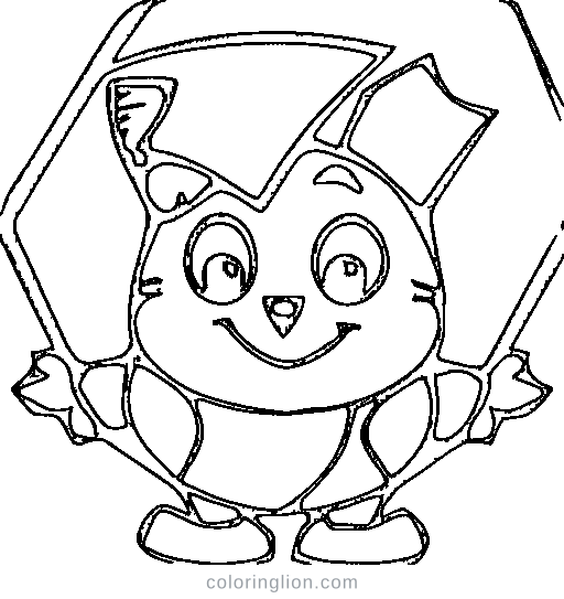 Triangle character Coloring Page