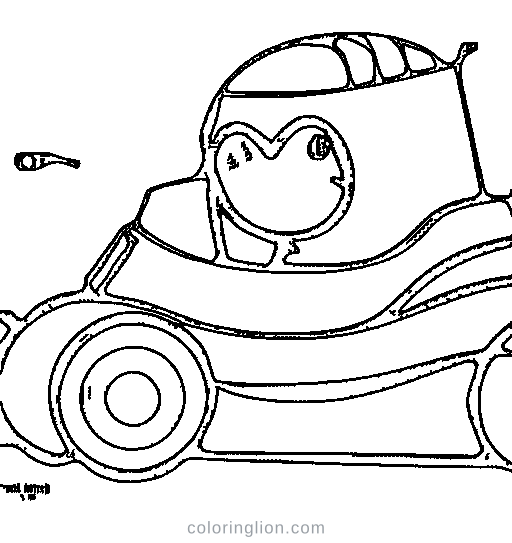 Formula one race car with speed lines Coloring Page