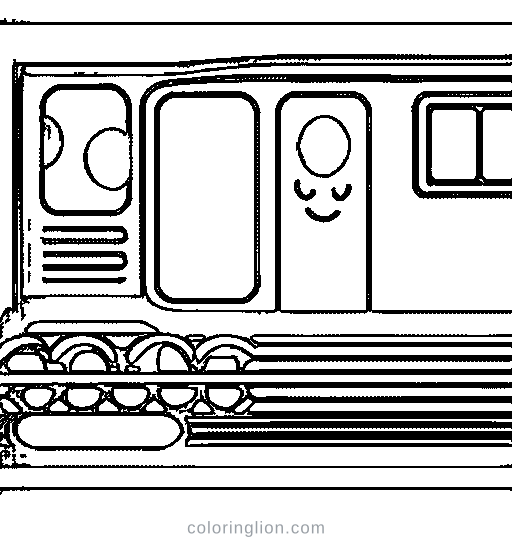 Steam Train Coloring Page