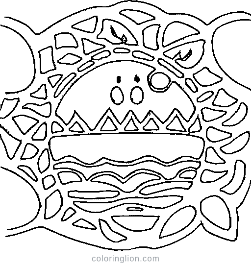 A beach sun in summer Coloring Page