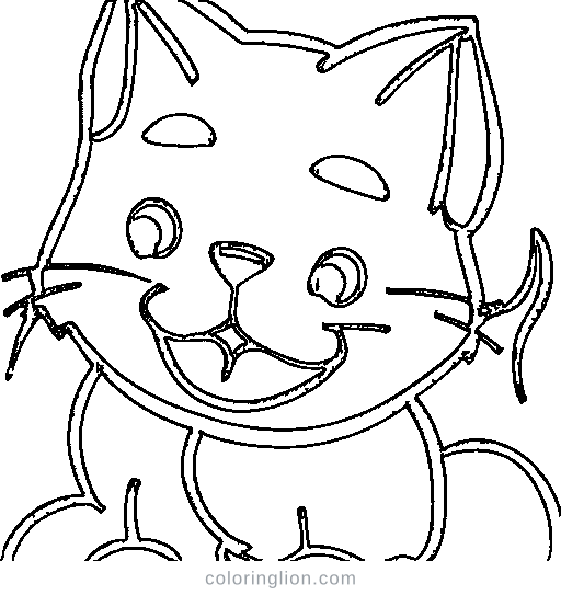 胖胖的小猫涂色页