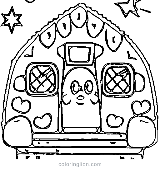 Triangle character Coloring Page