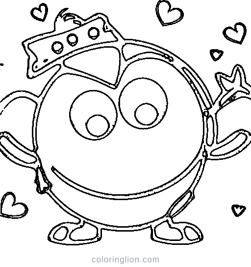A silly one-eyed monster Coloring Page