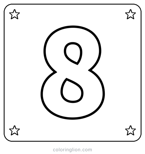 Number 8 Coloring Page
