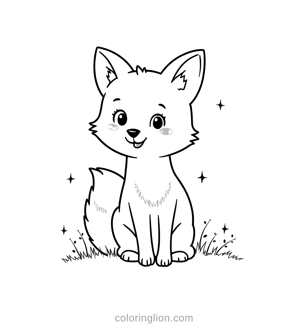 Fox Coloring Page