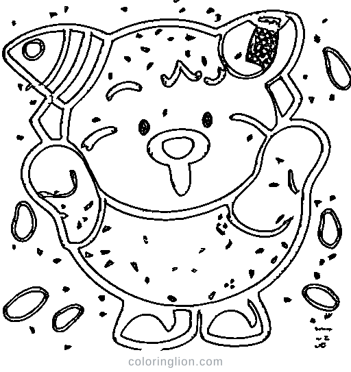 A party popper with confetti Coloring Page