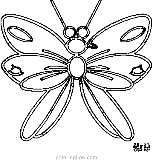 A dragonfly Coloring Page