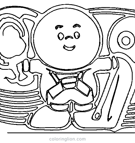 Astronaut floating Coloring Page