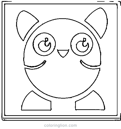 A silly one-eyed monster Coloring Page