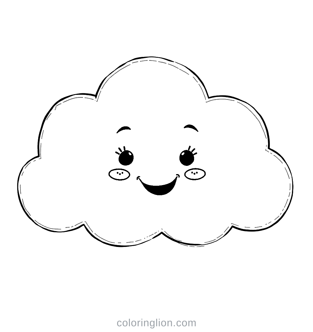 Cloud Coloring Page