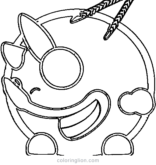 A friendly alien with antennae Coloring Page