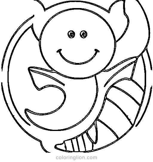 A mermaid with a starfish Coloring Page