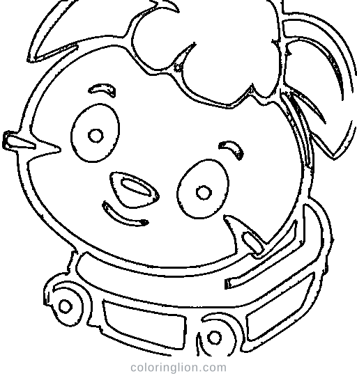 A go-kart with a smiling driver Coloring Page