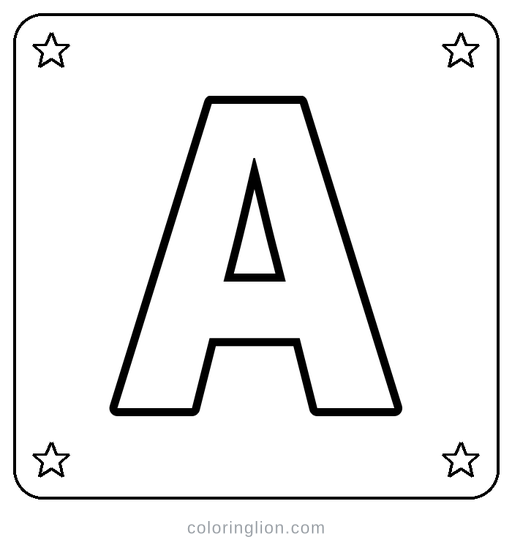 Letter A Coloring Page