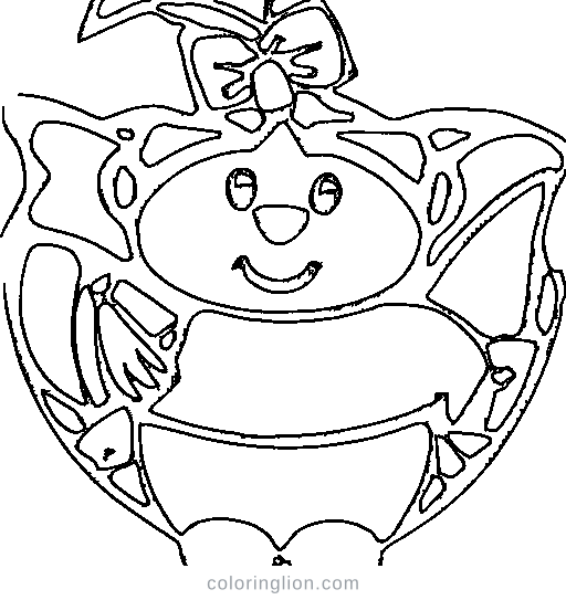 A cupid with a tiny bow Coloring Page