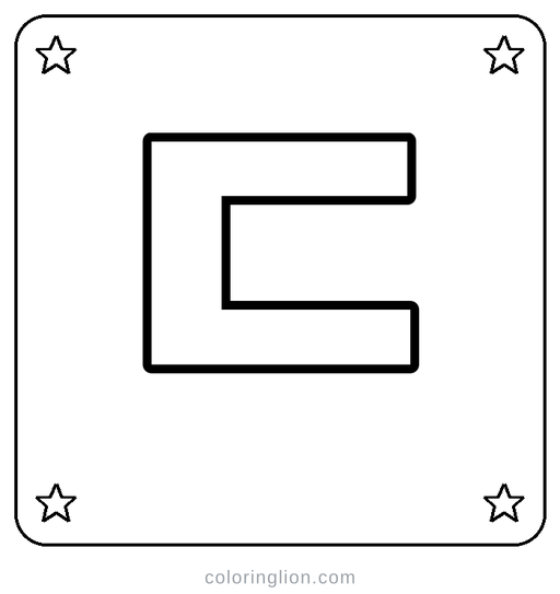 Hangul ㄷ Coloring Page