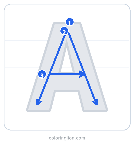 Trace Letter A